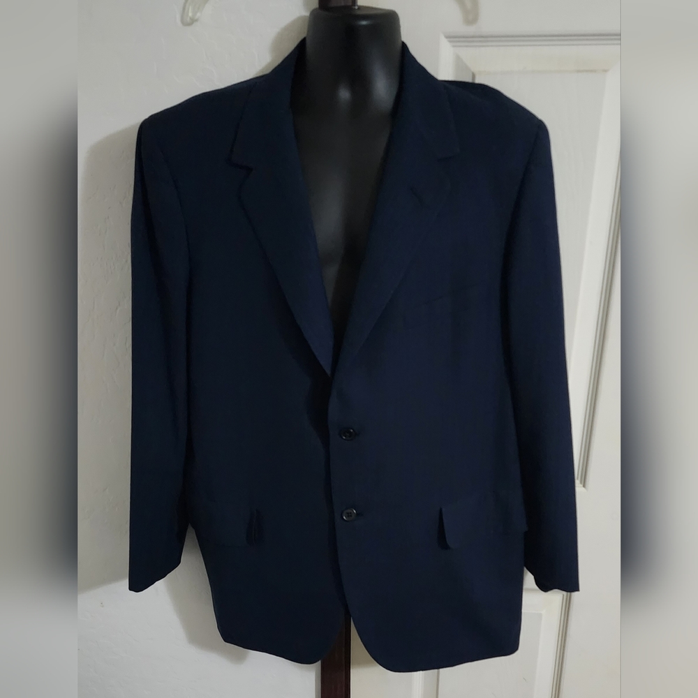 Oxxford Clothes Blue 2 Buttons Padded Shoulders‎